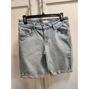 Levi's Silvertab 10" Bermuda Shorts Rolled Cuff Light Wash Sz 8